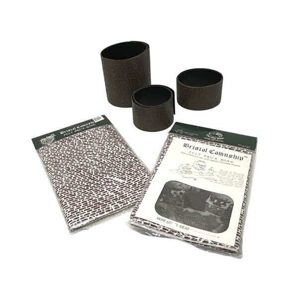 Bristol Cornship Felt Brick Road, and  Vinyl‎ Stone Road Village Accessory - Picture 1 of 7